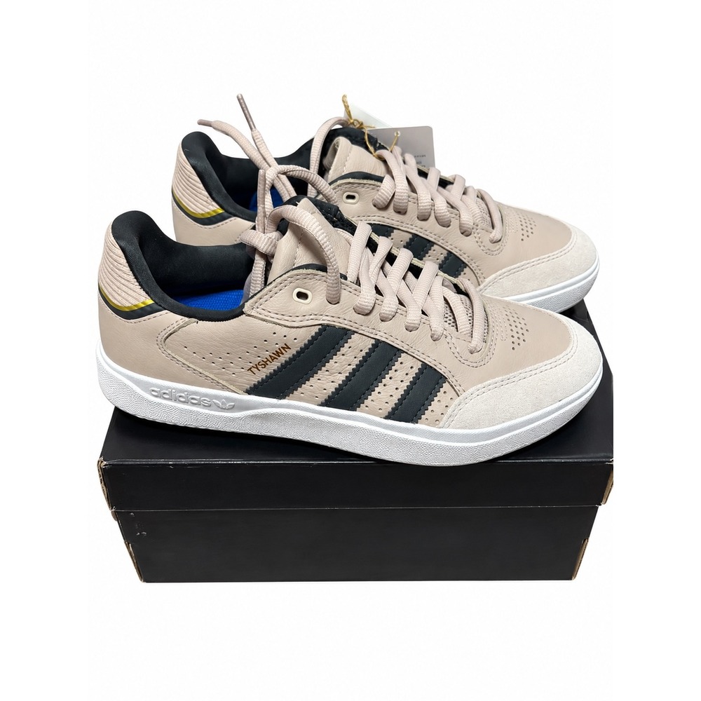 Adidas Tyshawn Low Skateboarding Shoes Wonder Taupe Black JH8149 Mens Size 6.5